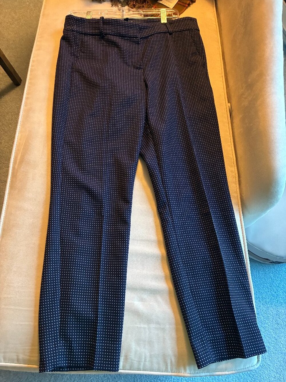J. Crew Factory (mercantile) navy polka dot pant - smart 10